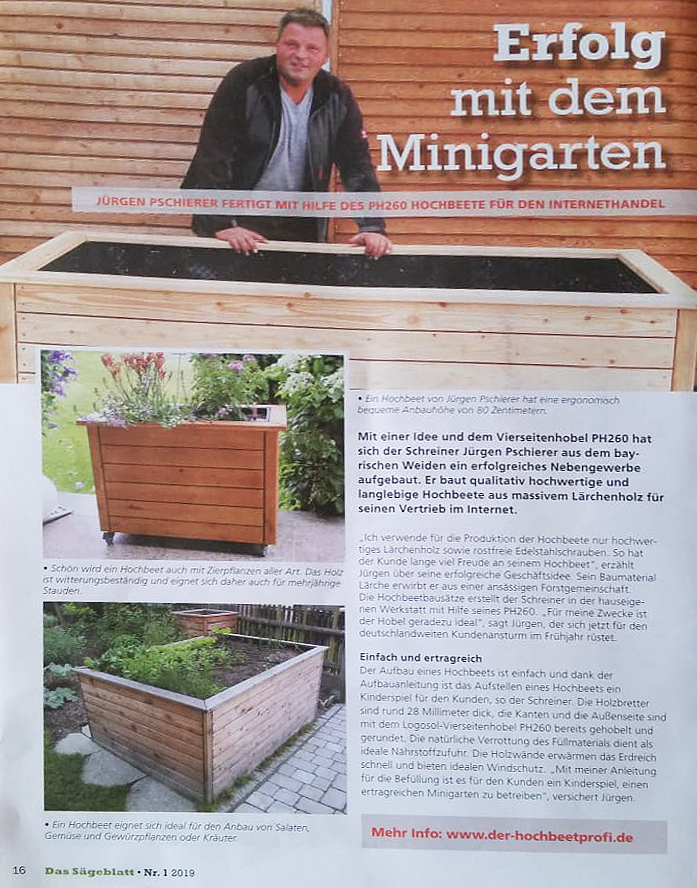 Jürgen Pschierer am Hochbeet
